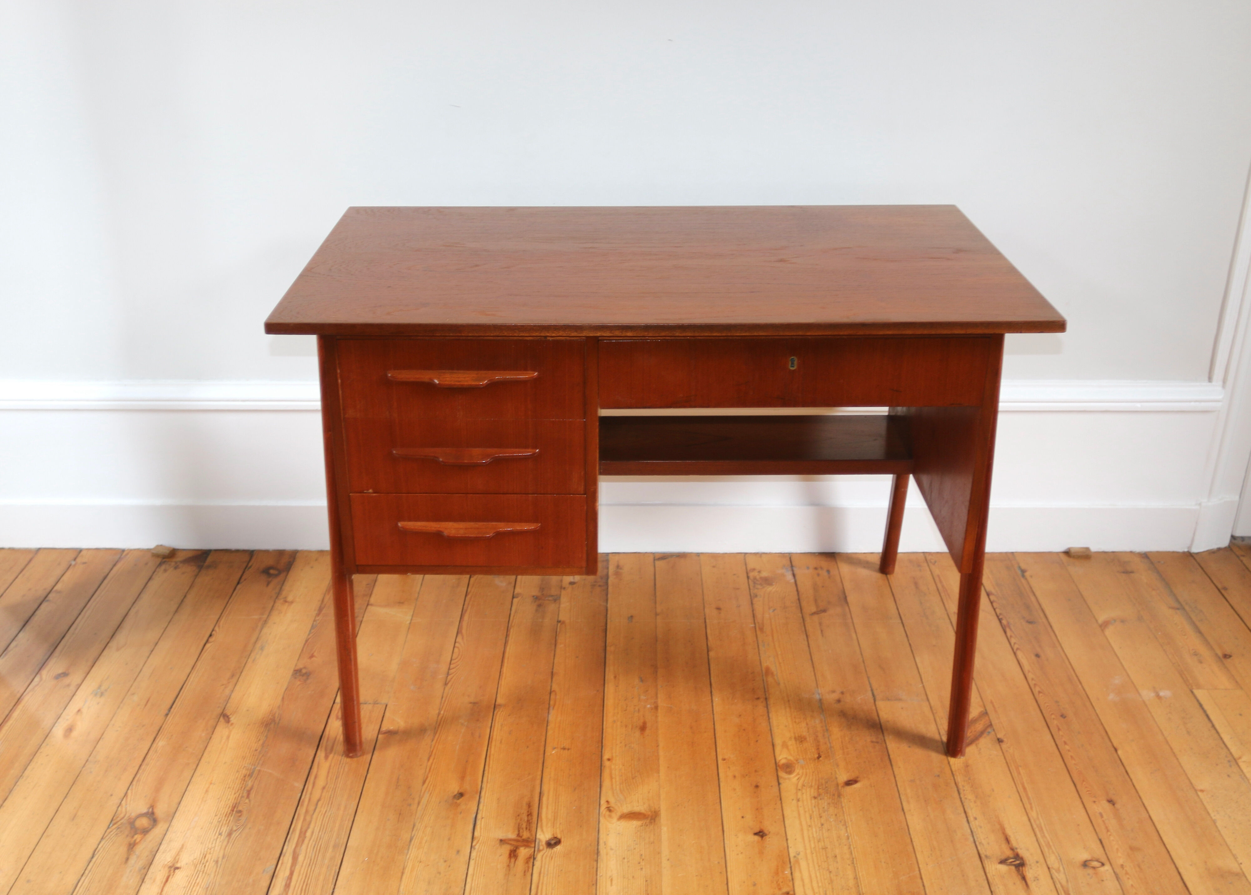 Scandinavian vintage teak desk 1960