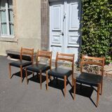 4 vintage Scandinavian teak chairs from the 1960s