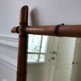 barber mirror style bamboo beech wood early twentieth century
