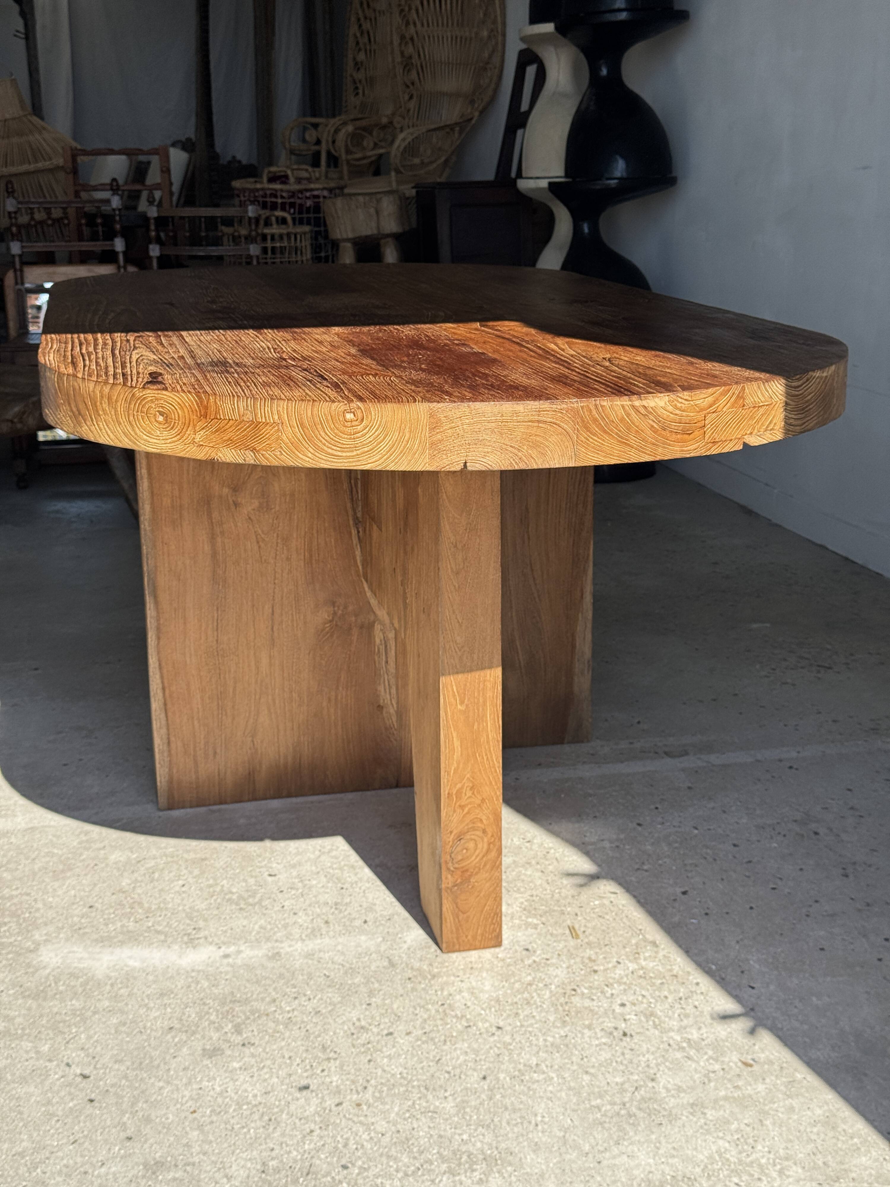 Immense solid teak table 2.10m x 1m