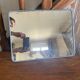 Large metallic blue barber mirror