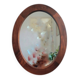Miroir ovale en bois