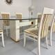 Table et 6 chaises design thonet  laquage craquelé années 80 vintage