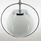 Mid-century milk glass & chrome pendant light