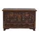 Antique wedding chest with raised plant decoration (circa 1820)