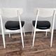 Série de 4 chaises scandinave blanche et noir  Ingrid de Stella 1960.