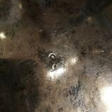 Flat solid silver hallmarks Minerva 950/1000