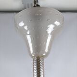 Tomaso Buzzi, Mid-century pink "bullicante" glass chandelier by Venini
