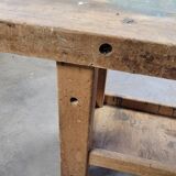 Solid oak carpenter's workbench