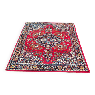 Burgundy wool oriental rug 150x230