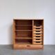 Vintage tambour cabinet - archive in oak