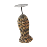 Wicker candle holder