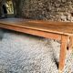 Antique French oak dining table, early 1900s - large farmhouse table for 12 people