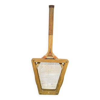 Raquette ancienne en bois avec cadre