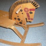Vintage wooden rocking horse