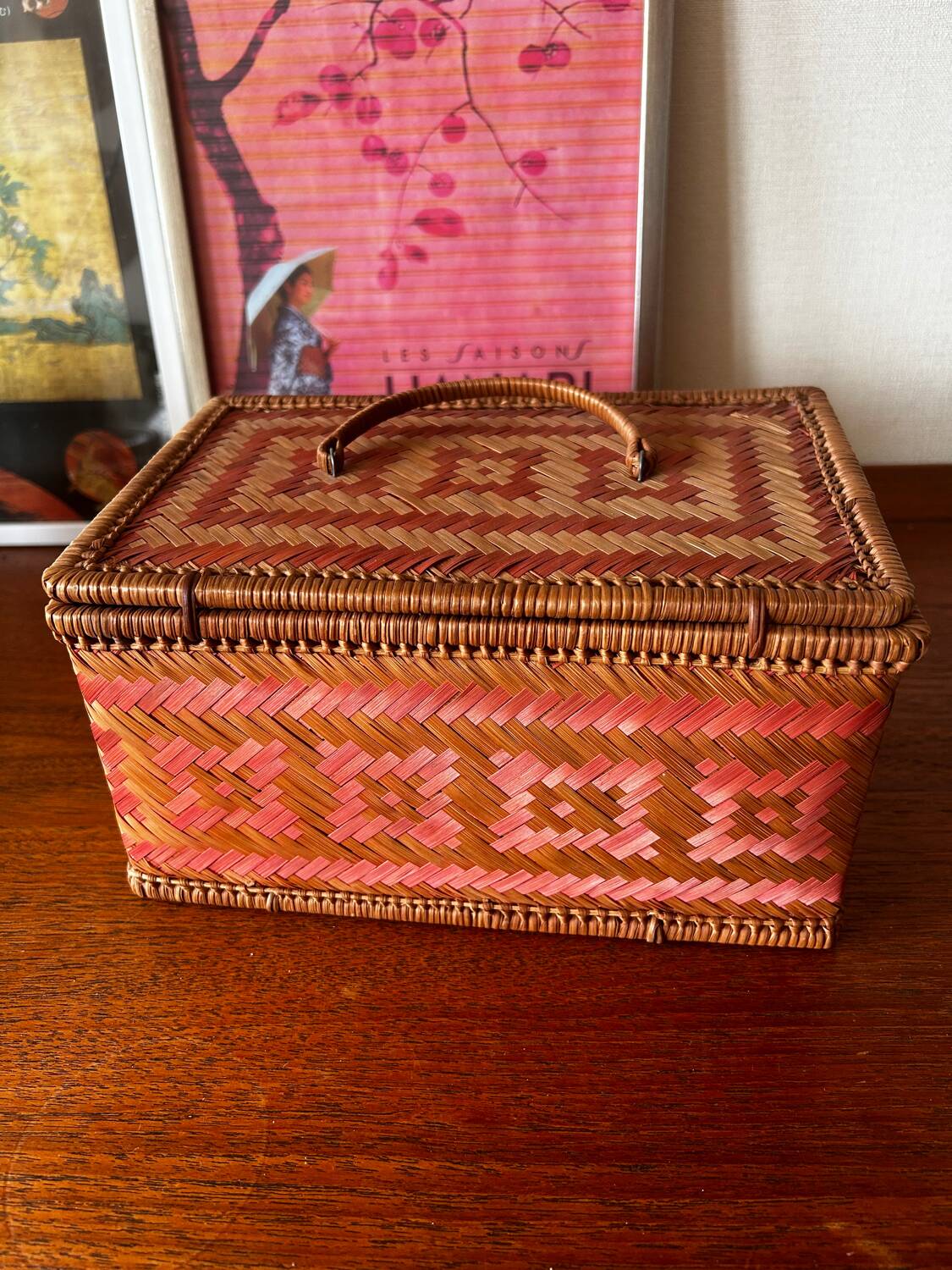 Vintage wickerwork box