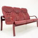 1980 Three-Seater Leather Sofa, Ton Czechoslovakia