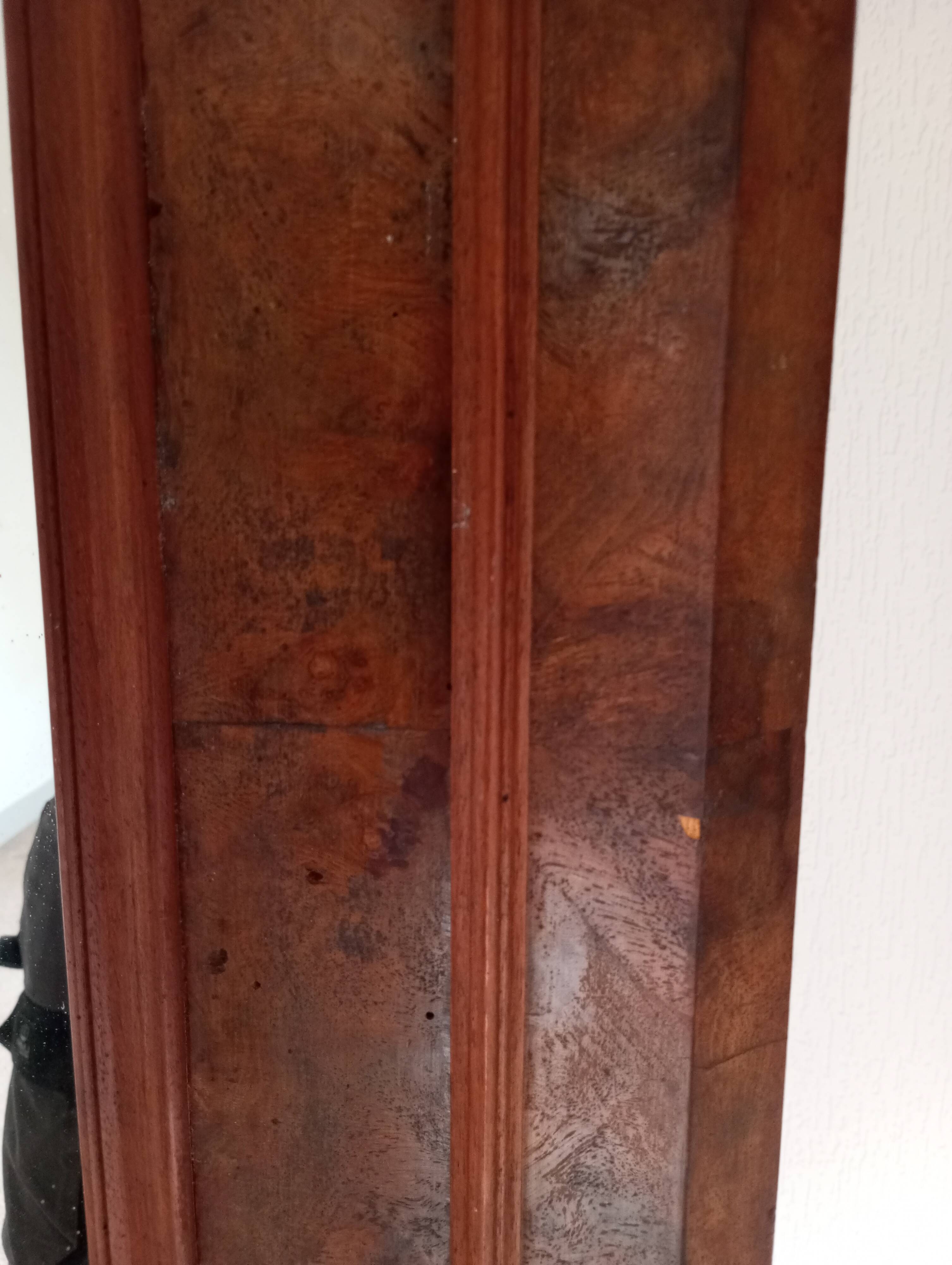 Old one-door wardrobe with mirror