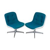 2 Randall Buck armchairs for Strafor-Steelcase
