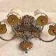 XL Large 2 Light polychrome vintage Ciani Firenze wall lamp, Italy 1970s