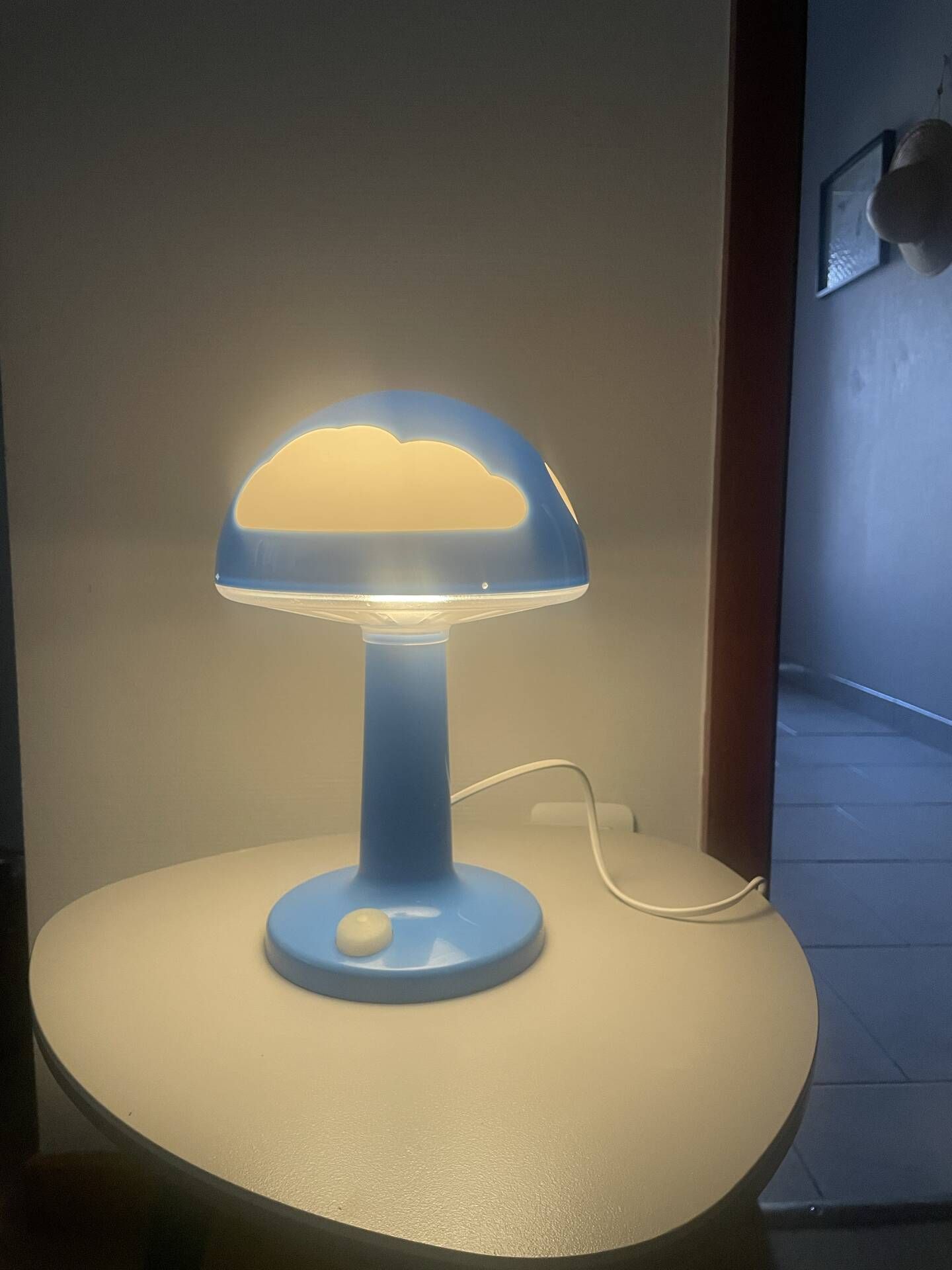 IKEA vintage Skojig blue lamp