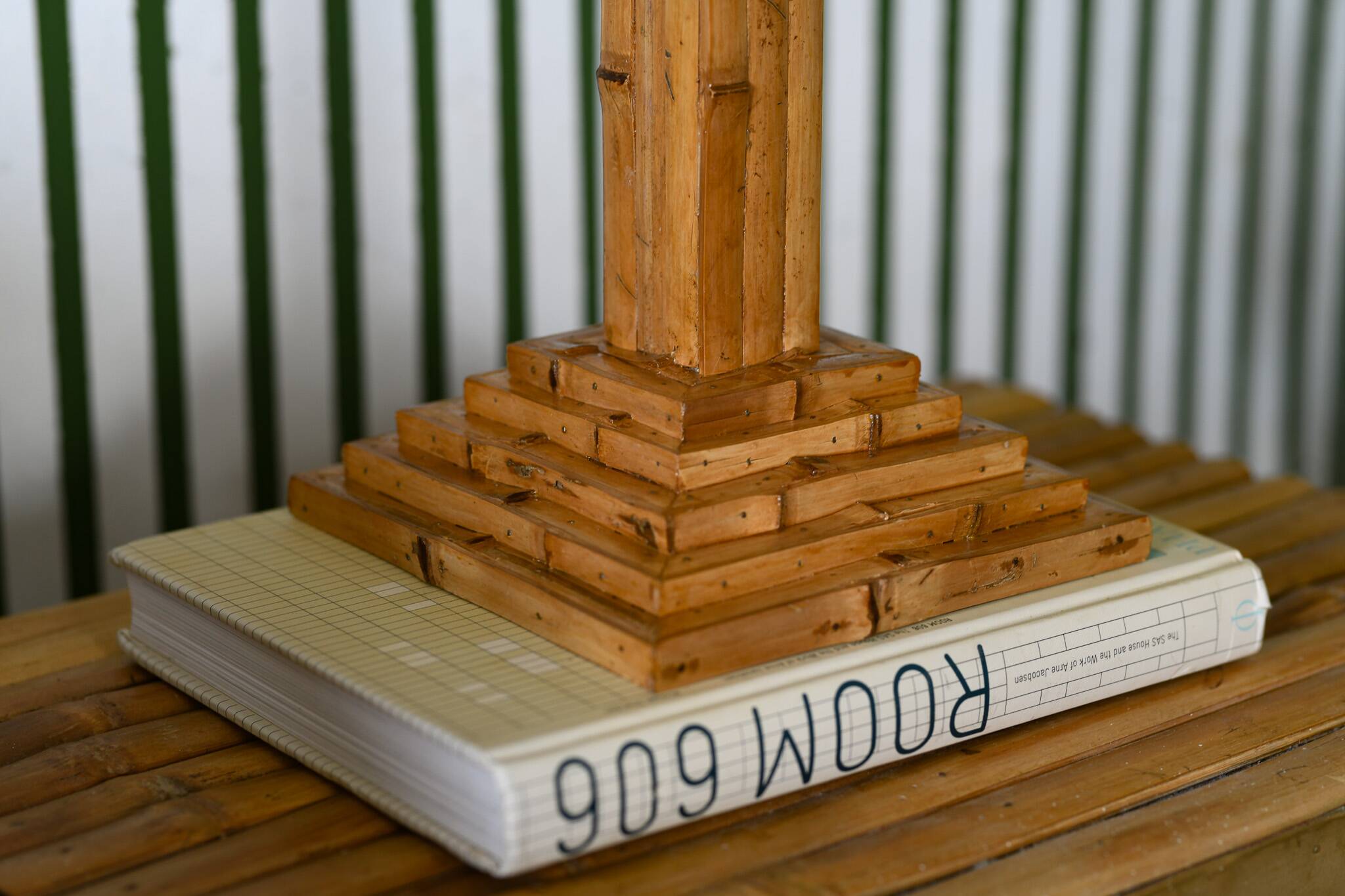 Lampe de table en bambou bio style vintage