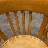 Signed Baumann desk armchair light wood