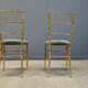 Pair of brass faux bamboo chairs, 1960s