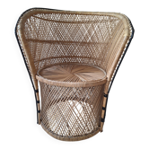 Chaise en rotin vintage