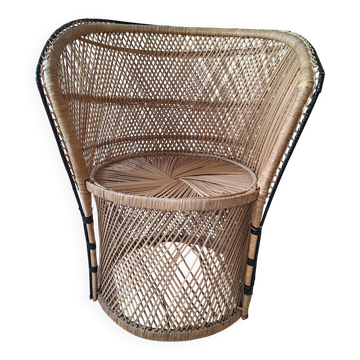Chaise en rotin vintage