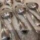 12 Christofle silver plated dessert spoons, 17cm