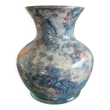 Vase laque line verre églomisé pièce unique fabriquée à la main en france