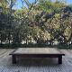 Large vintage 1960s oak and ceramic coffee table.