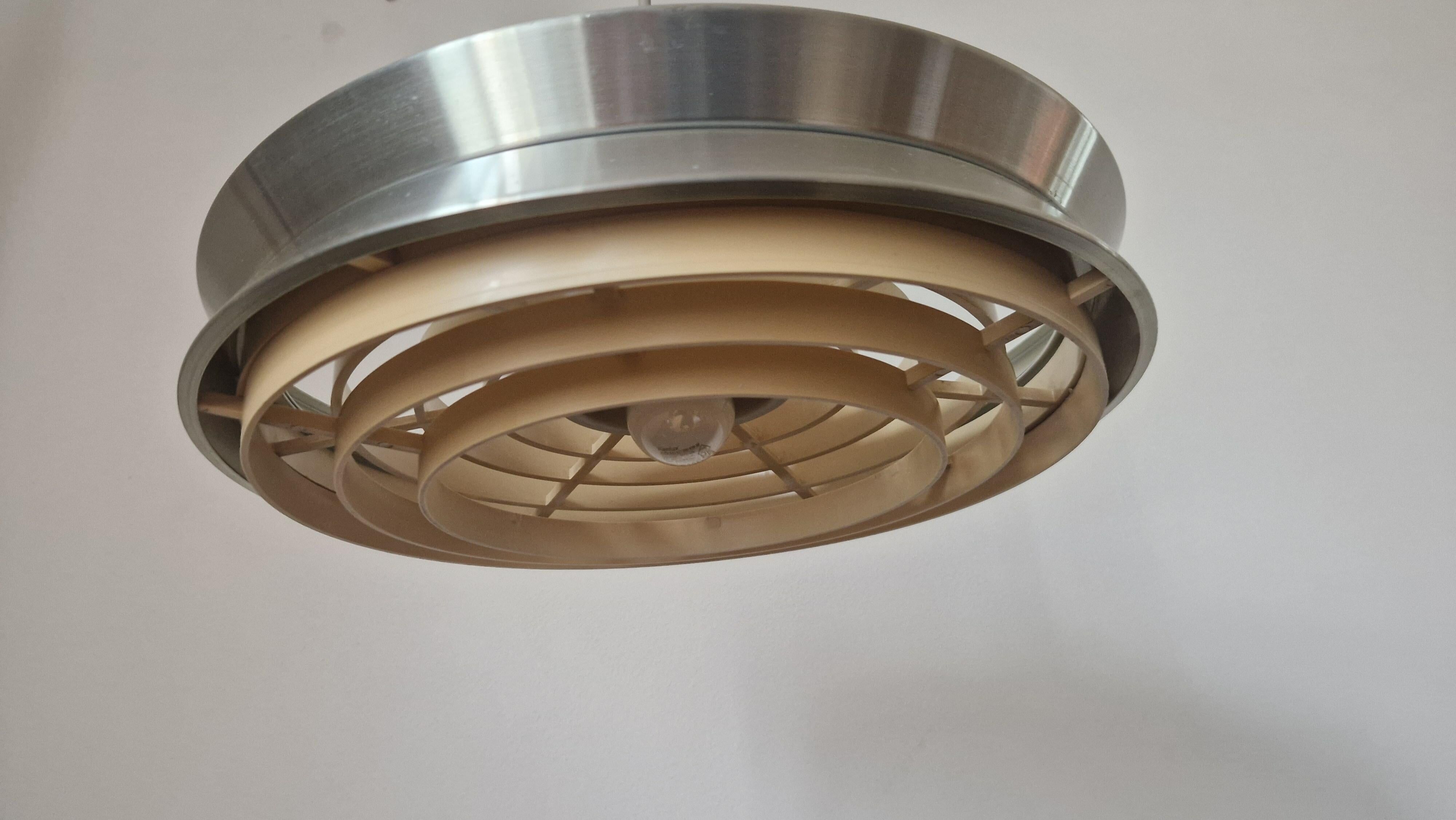 Midcentury Pendant UFO in style of Jo Hammerborg, Denmark, 1970s