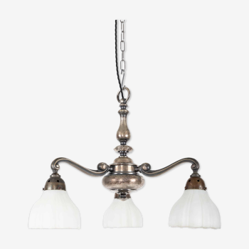 Silver Plated 3-Arm Chandelier
