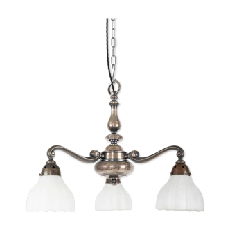 Silver Plated 3-Arm Chandelier