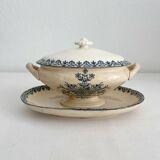 Sauceboat with lid in iron earth "Alhambra" Salins