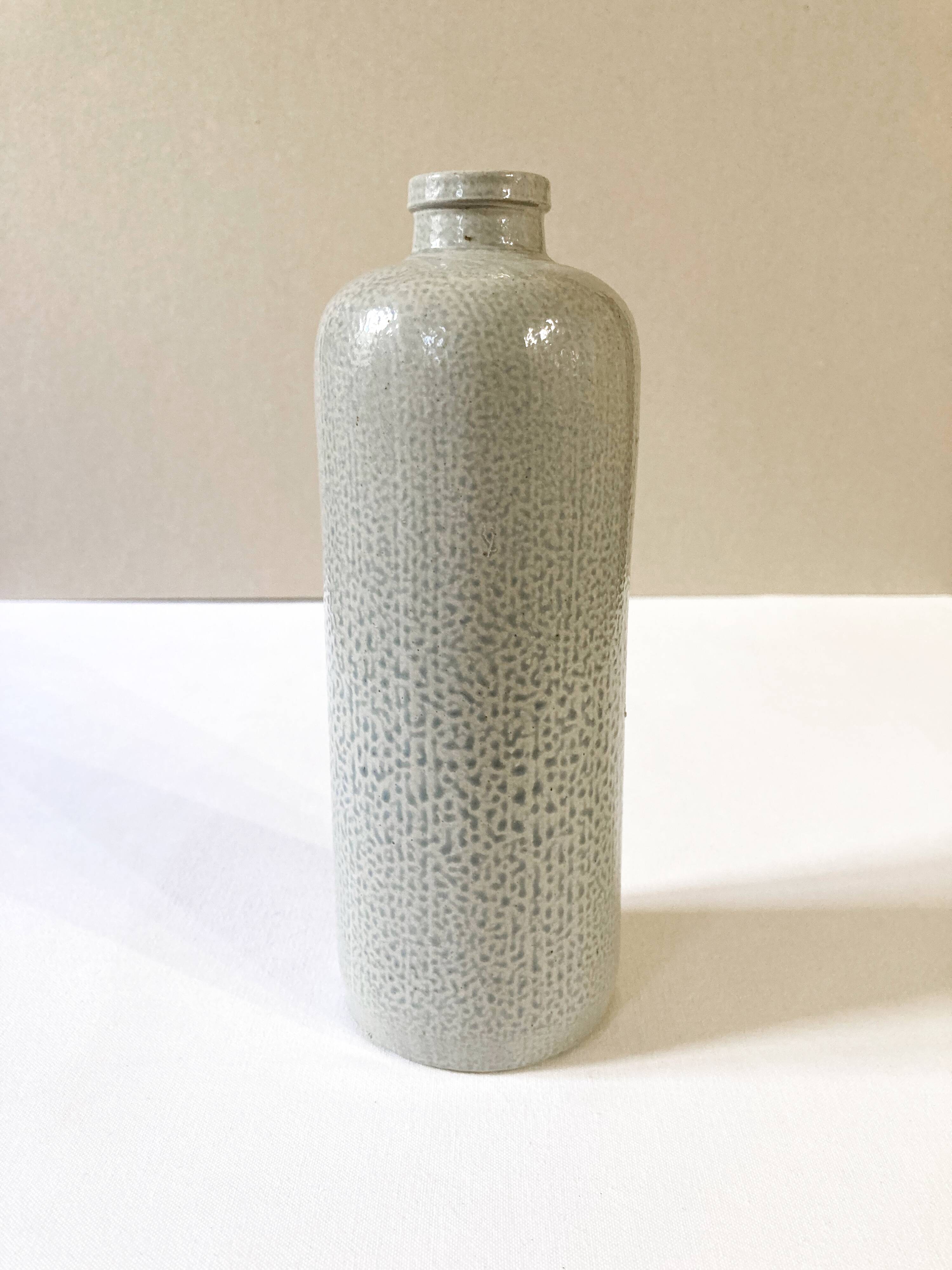 Small glazed stoneware bottle