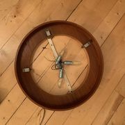 Teak, illuminated mirror, Italy, 1960s