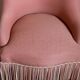 Fauteuil crapaud rose et or