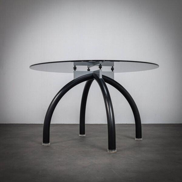 Table à manger Postmodern Spider par Ettore Sottsass pour Knoll International, Italie, années 1980.