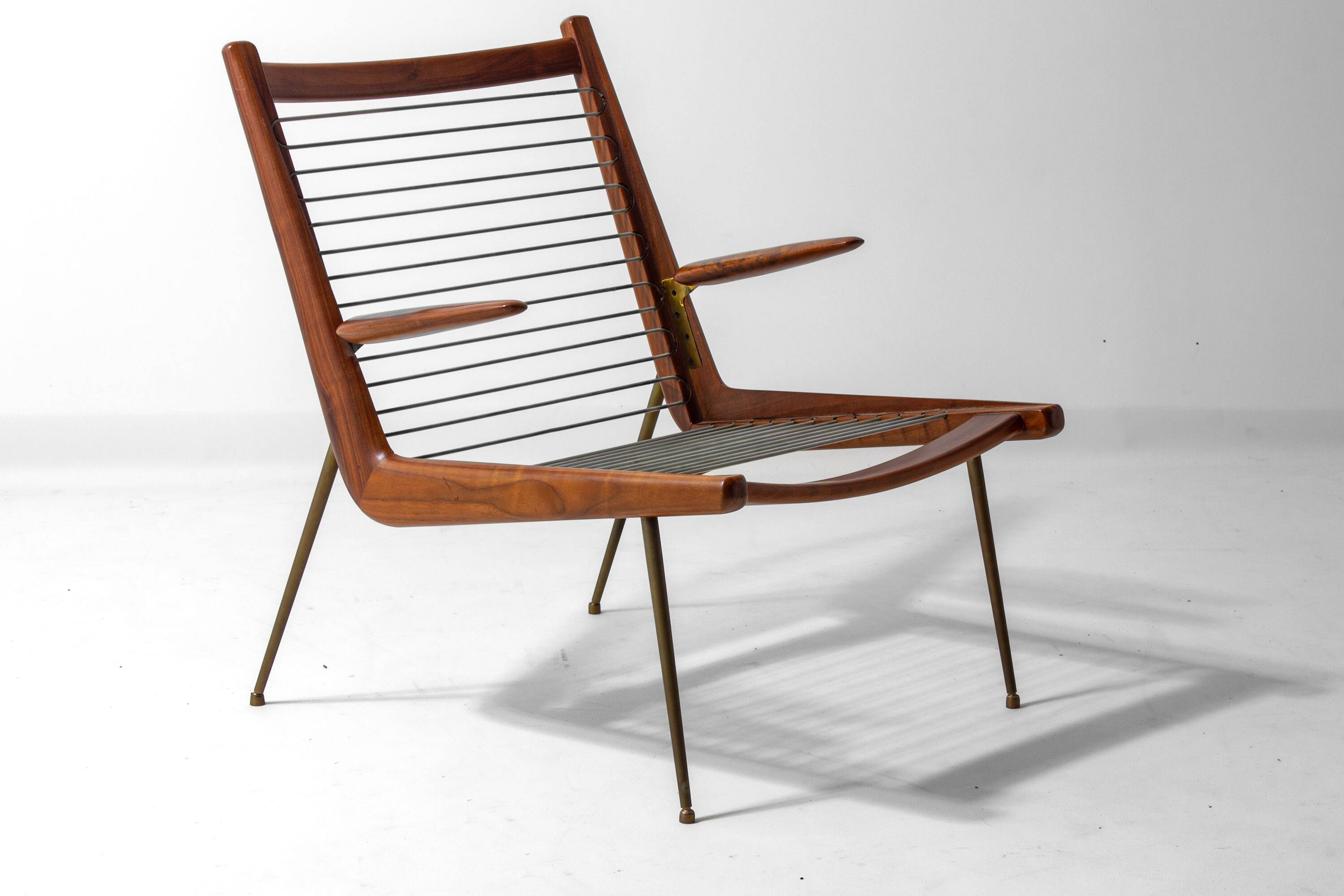 Minimalist 'Boomerang' lounge chair by Peter Hvidt & Orla Møgaard, Denmark
