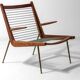 Minimalist 'Boomerang' lounge chair by Peter Hvidt & Orla Møgaard, Denmark