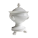 White porcelain confiturier with lion paws and masks. 19th century.