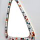 Mosaic and brass mirror, free form, Holland, 50s.