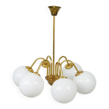 Six-arm chandelier, Poland, 1980s