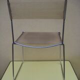 Chrome and scoubidou chair