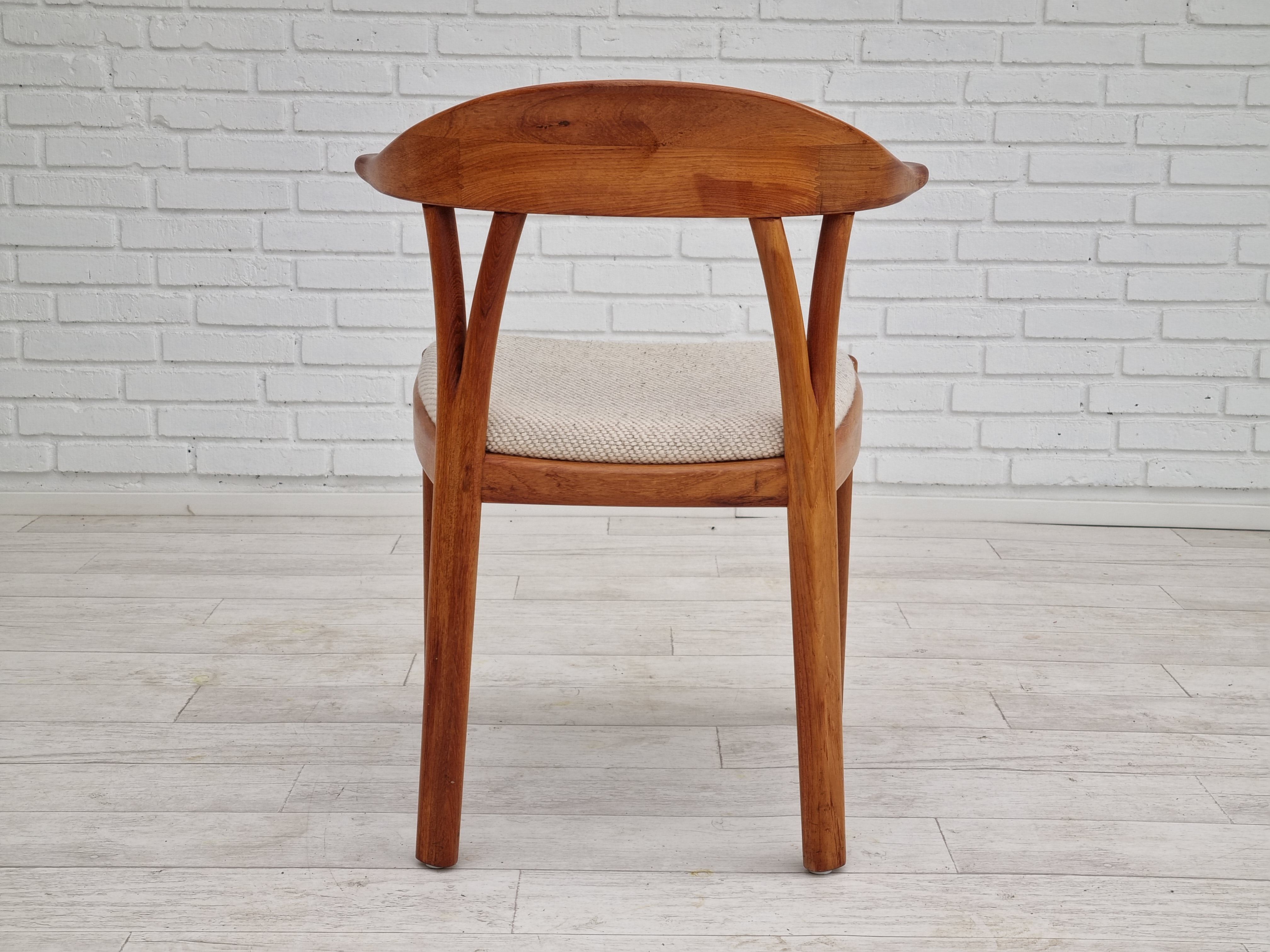 1960s, Danish design, armchair, teak wood, wool, original very good condition