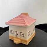 Tirelire en porcelaine vintage forme de maison