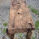 Old solid wood workbench – character console, thick top – 165 cm